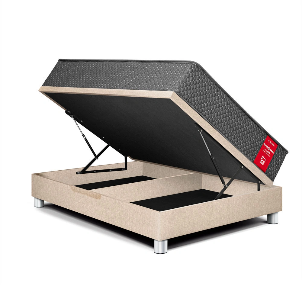 CAMA BOXET SU MAJESTAD 2 PLAZAS CHAMPAGNE - 1