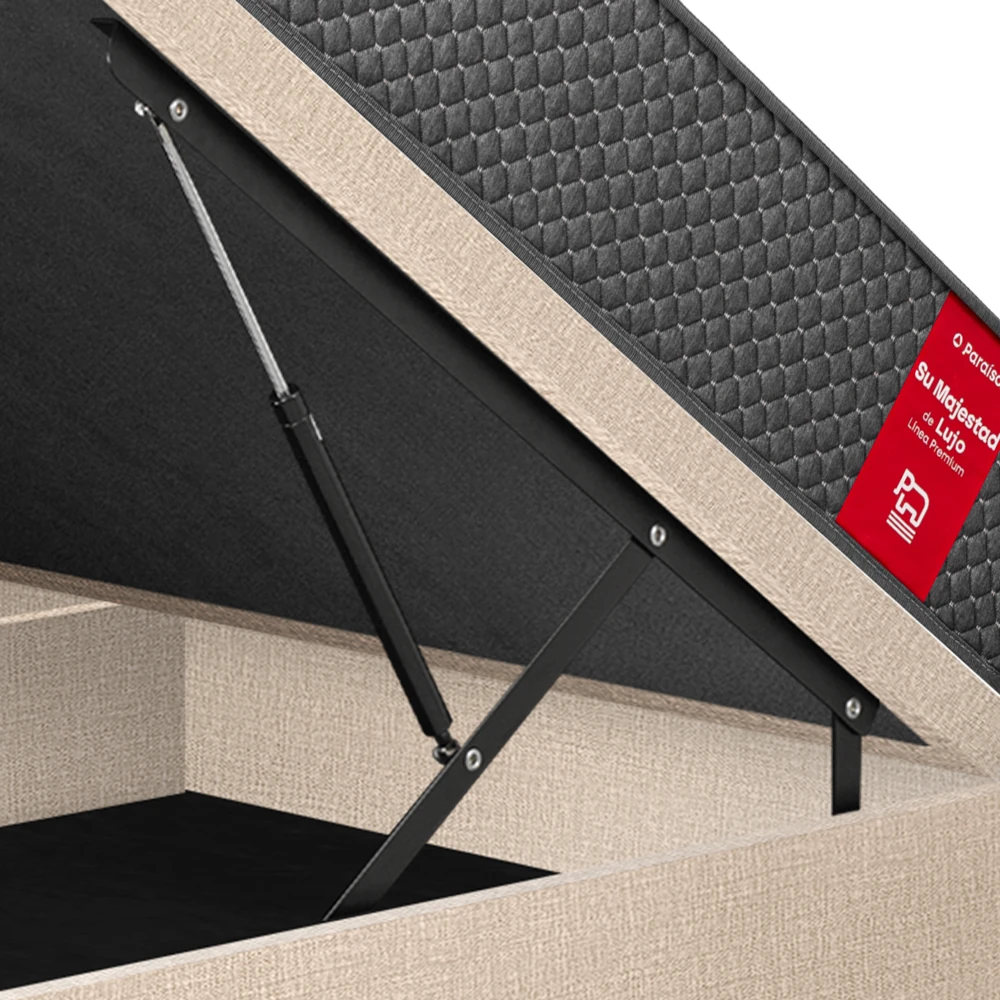 CAMA BOXET SU MAJESTAD 2 PLAZAS CHAMPAGNE - 4