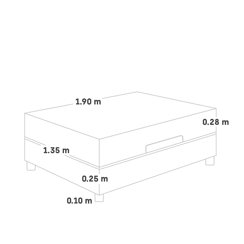 CAMA BOXET SU MAJESTAD 2 PLAZAS CHAMPAGNE - 7