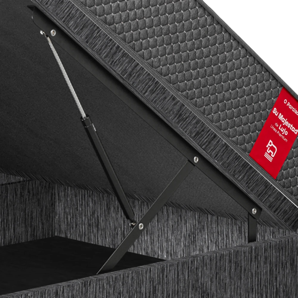 CAMA BOXET SU MAJESTAD QUEEN CHARCOAL - 4