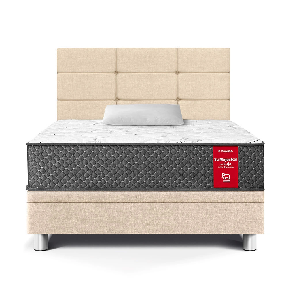 DORMITORIO BOXET BLOCKS SU MAJESTAD 1.5 PLAZAS CHAMPAGNE - 1