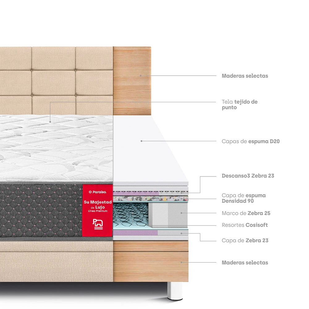 DORMITORIO BOXET BLOCKS SU MAJESTAD QUEEN CHAMPAGNE - 6