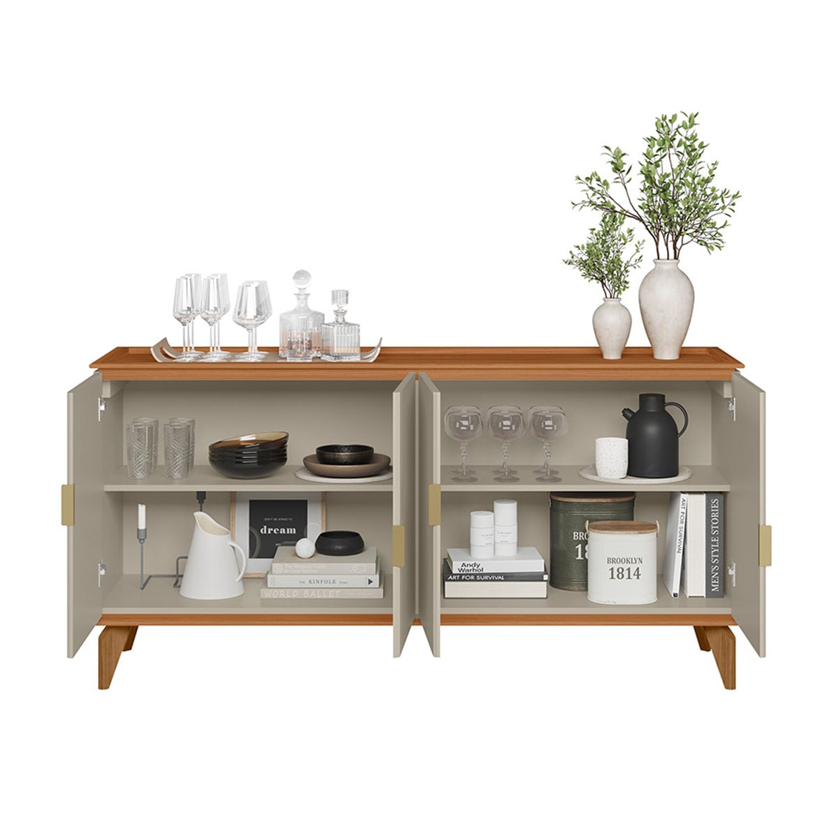 APARADOR RIPLEY HOME EVORA 2 REPISAS OFF WHITE - 4