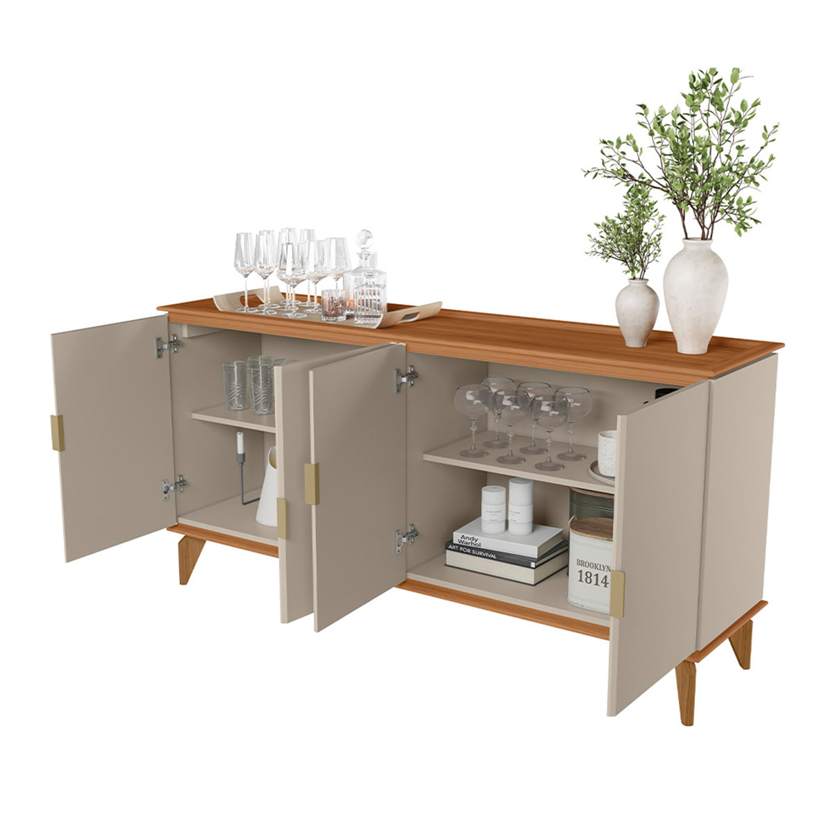 APARADOR RIPLEY HOME EVORA 2 REPISAS OFF WHITE - 5