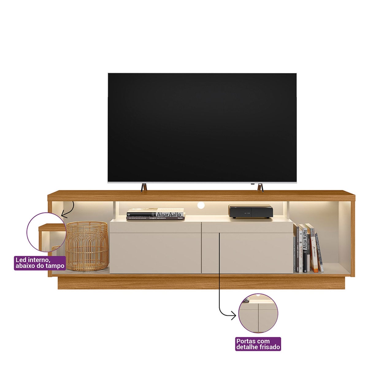 MESA DE TV RIPLEY HOME CRONOS HASTA 75" - 6