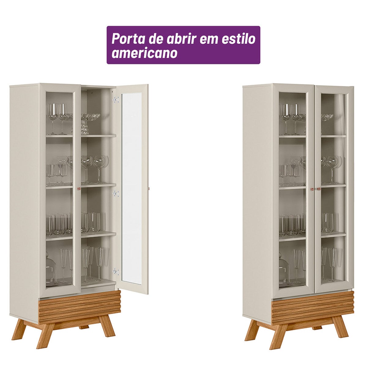 VITRINA RIPLEY HOME MAGNOLIA 3 REPISAS OFF WHITE - 7