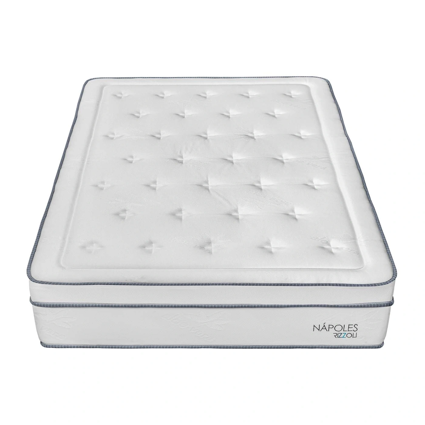 DORMITORIO RIZZOLI NAPOLES 2 PLAZAS CON CAJONES BEIGE + VELADORES - 4