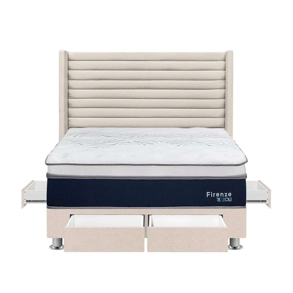 DORMITORIO RIZZOLI FIRENZE QUEEN CON CAJONES BEIGE - 2