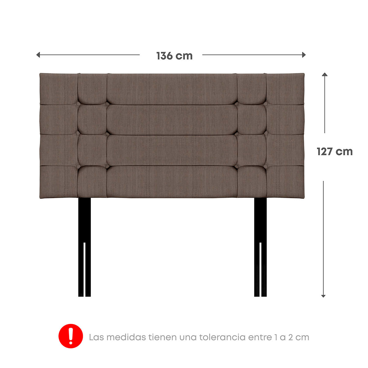 DORMITORIO FORLI SIRIUS 2 PLAZAS MARRÓN + VELADOR MILAN - 10