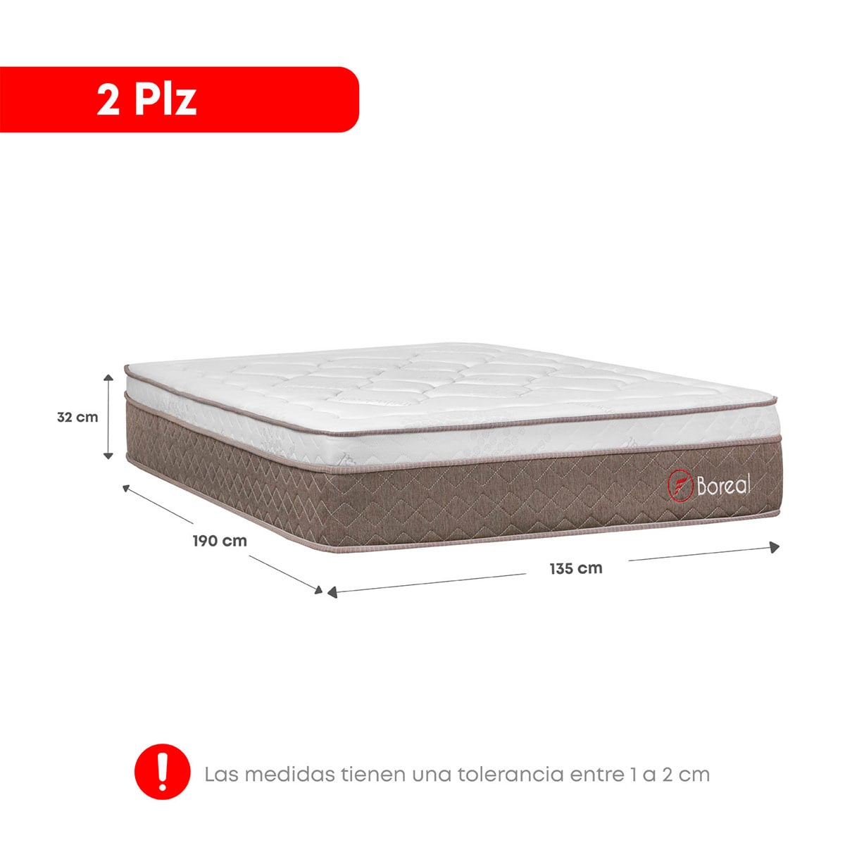 DORMITORIO CON CAJONES FORLI BOREAL 2 PLAZAS MARRÓN + VELADOR MILAN - 6