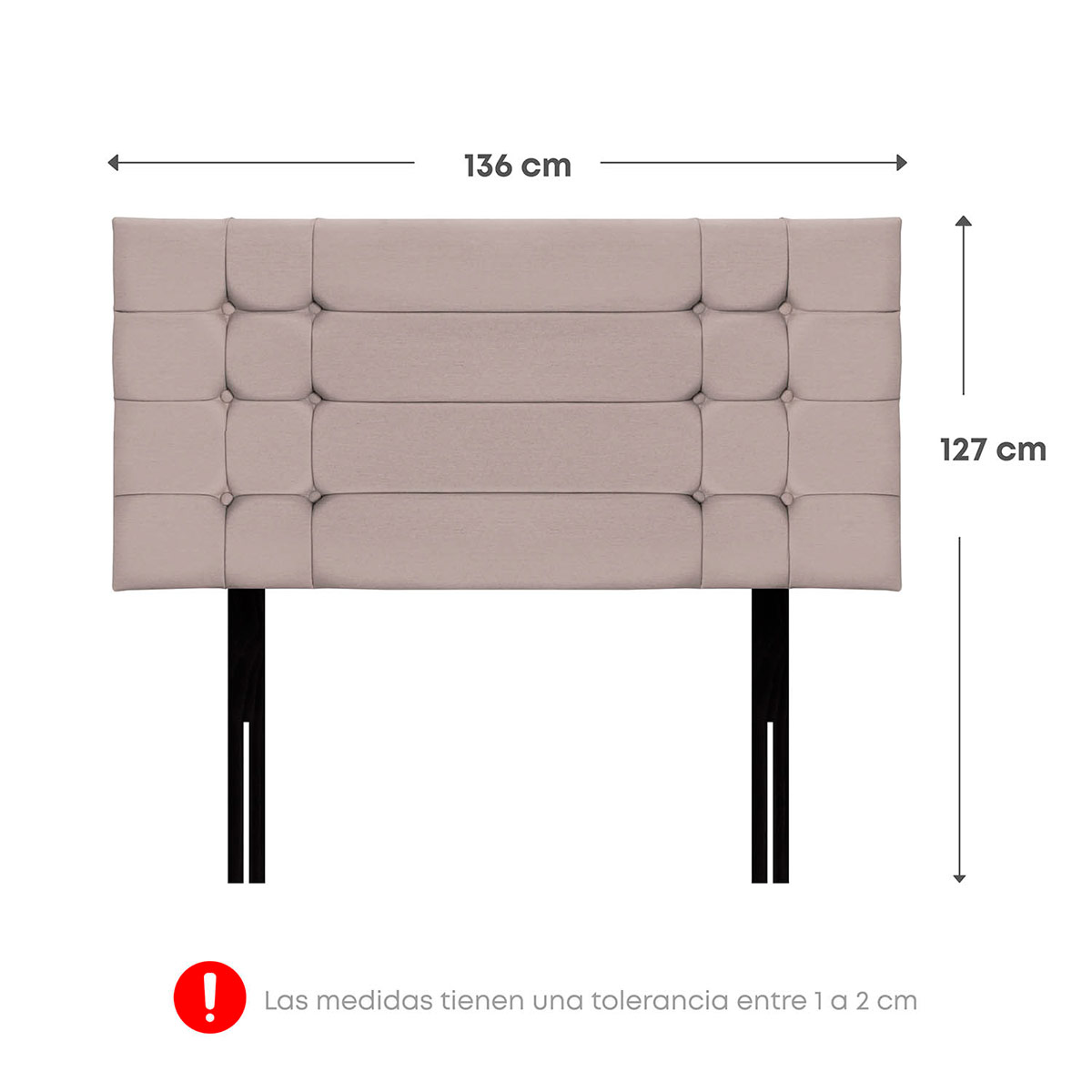 DORMITORIO CON CAJONES FORLI BOREAL 2 PLAZAS BEIGE + VELADOR MILAN - 10