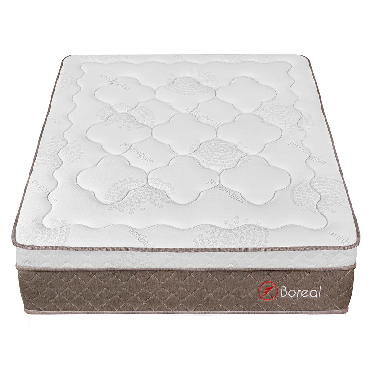 DORMITORIO CON CAJONES FORLI BOREAL QUEEN BEIGE + VELADOR MILAN - 3