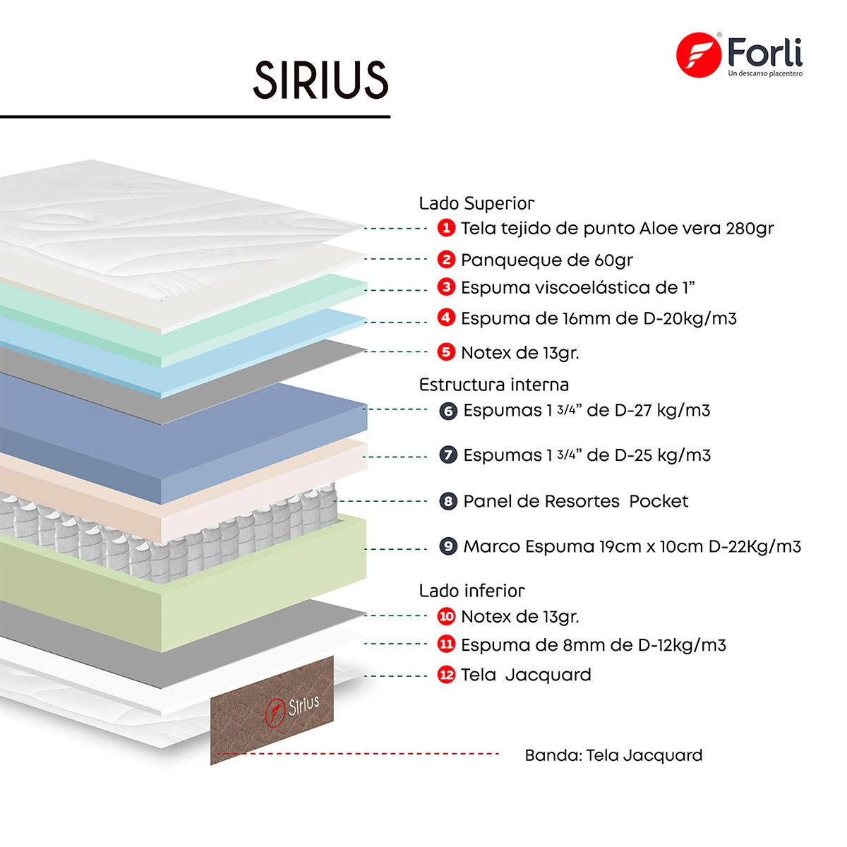 DORMITORIO CON CAJONES FORLI SIRIUS 2 PLAZAS MARRÓN + VELADOR MILAN - 8