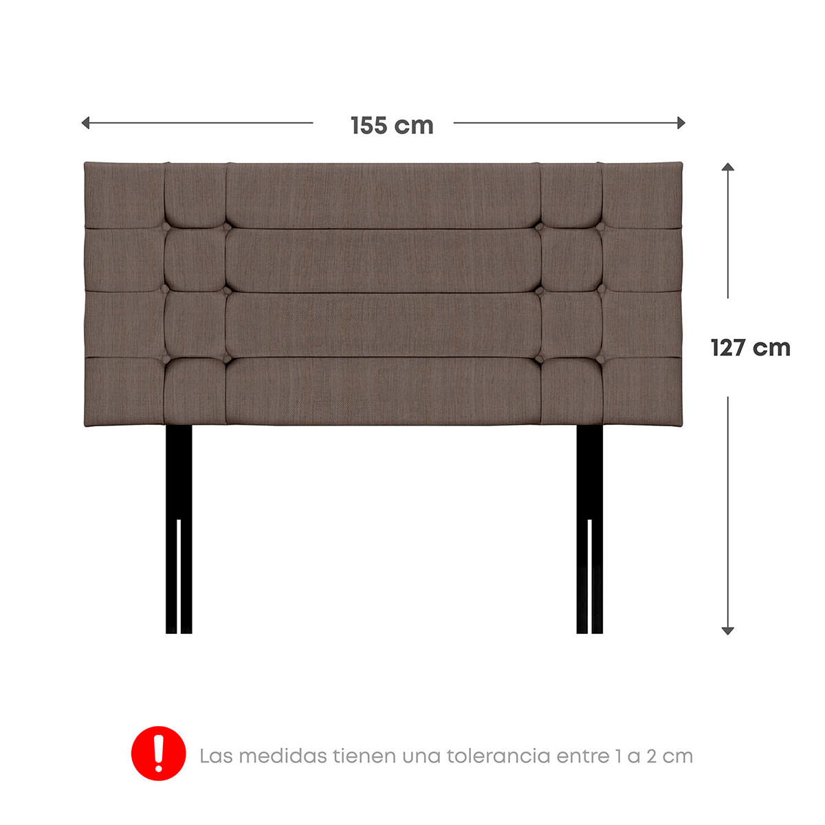 DORMITORIO CON CAJONES FORLI SIRIUS QUEEN MARRÓN + VELADOR MILAN - 10
