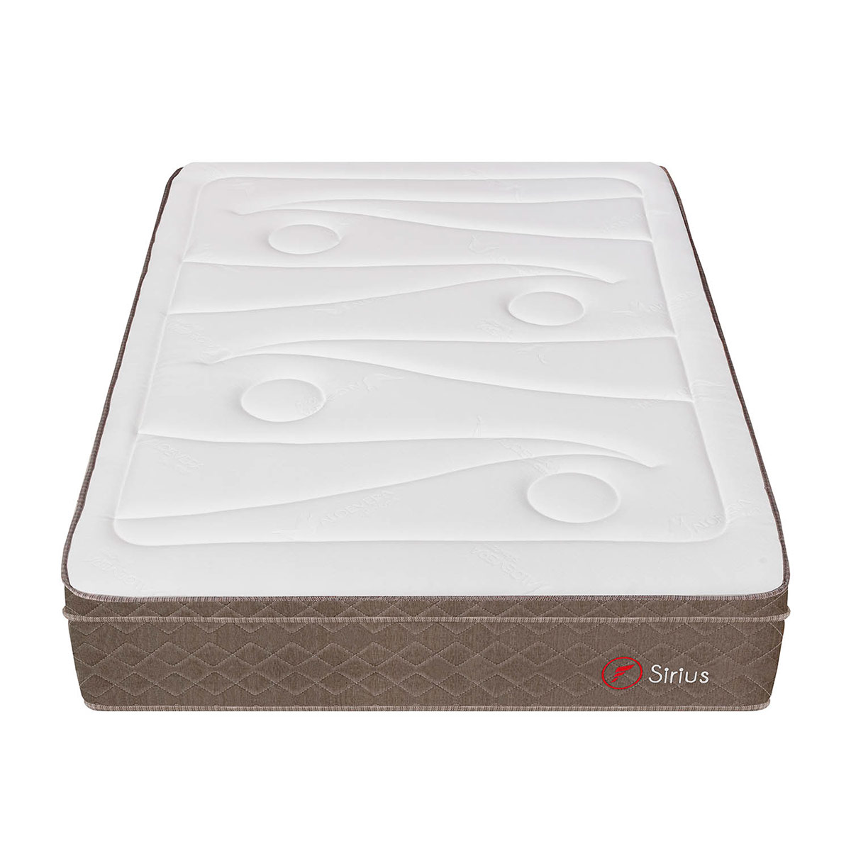 DORMITORIO CON CAJONES FORLI SIRIUS 2 PLAZAS BEIGE + VELADOR MILAN - 3