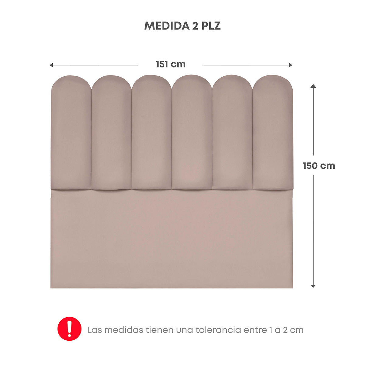BASE + CABECERA FORLI NUBE 2 PLAZAS BEIGE - 4