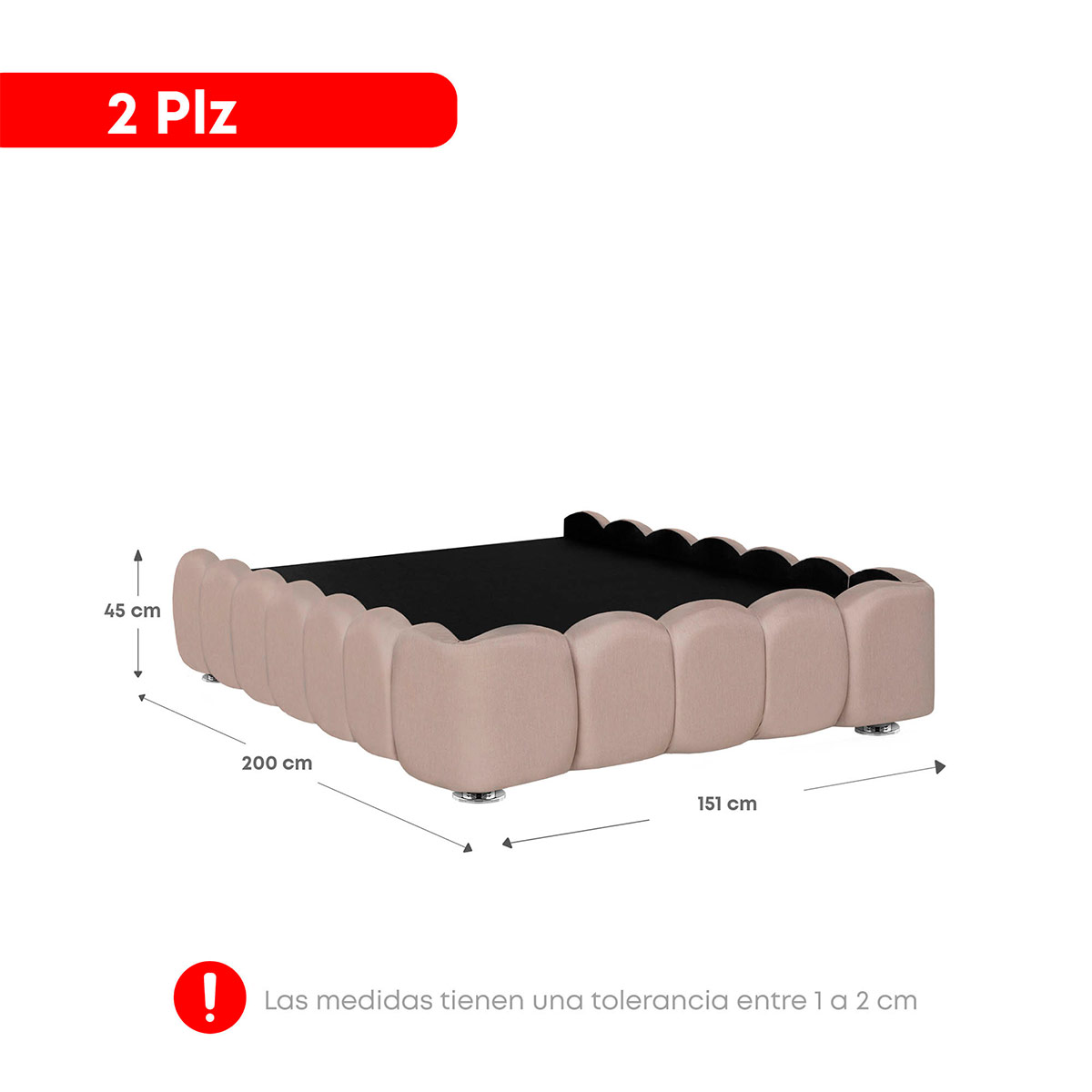 JUEGO DE DORMITORIO AMERICANO FORLI NUBE SIRIUS 2 PLAZAS - 10