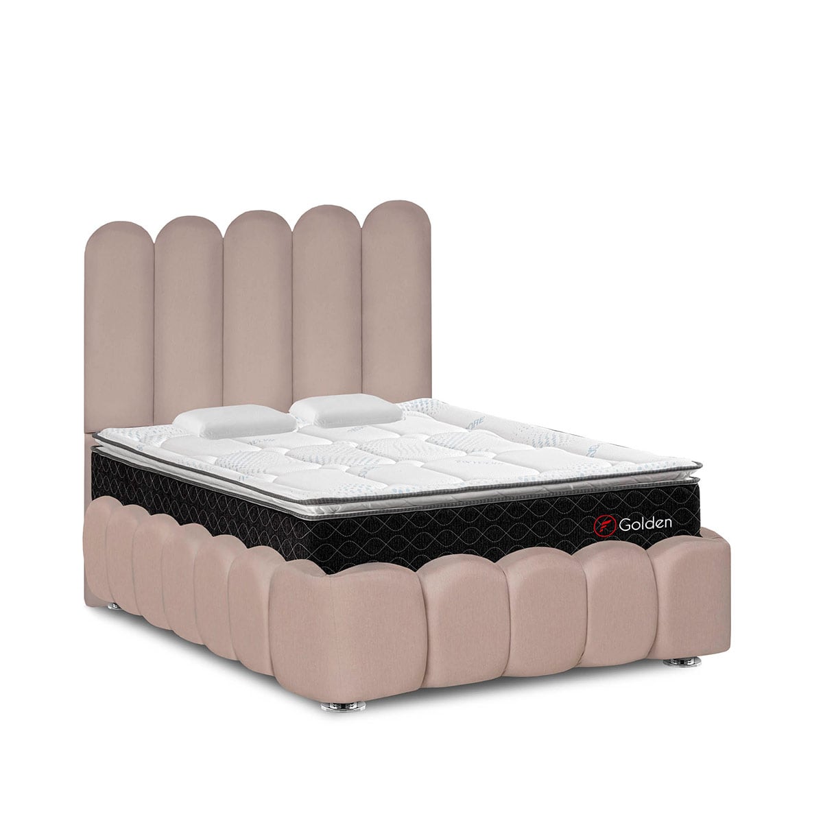 JUEGO DE DORMITORIO AMERICANO FORLI NUBE GOLDEN 2 PLAZAS - 1
