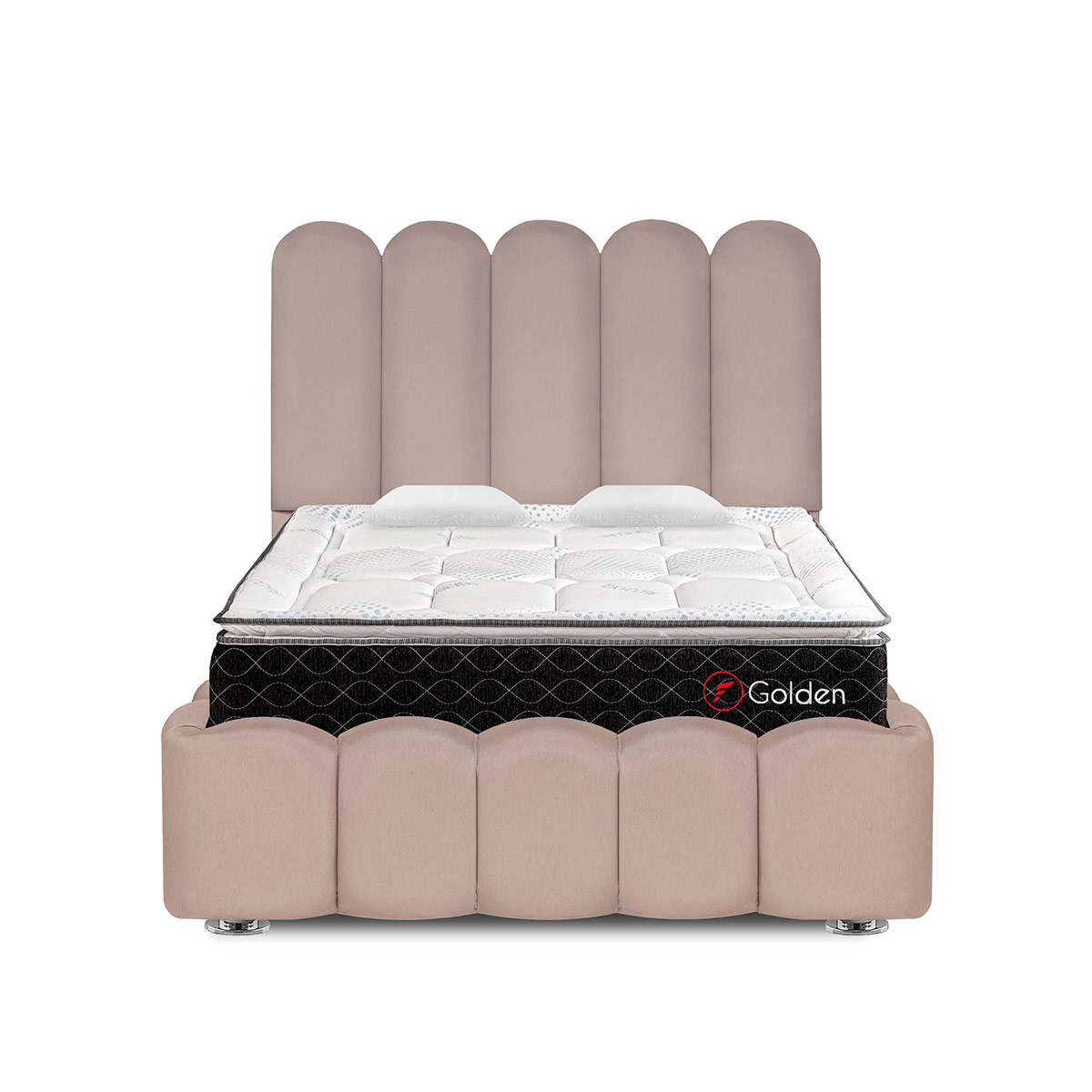 JUEGO DE DORMITORIO AMERICANO FORLI NUBE GOLDEN 2 PLAZAS - 3