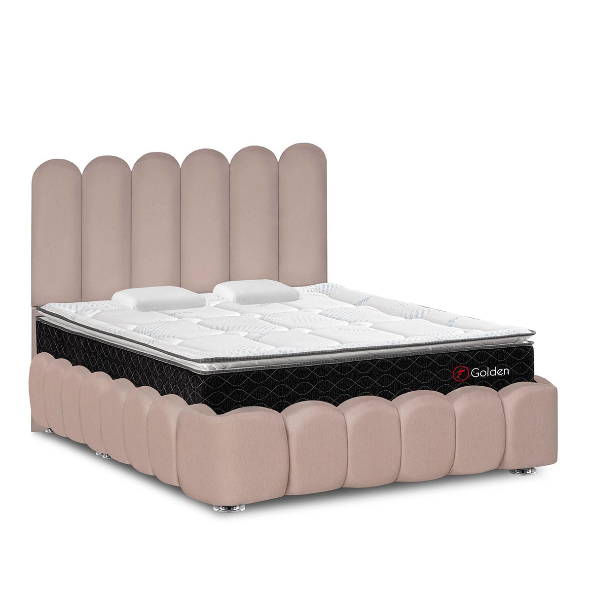 JUEGO DE DORMITORIO AMERICANO FORLI NUBE GOLDEN QUEEN - 1