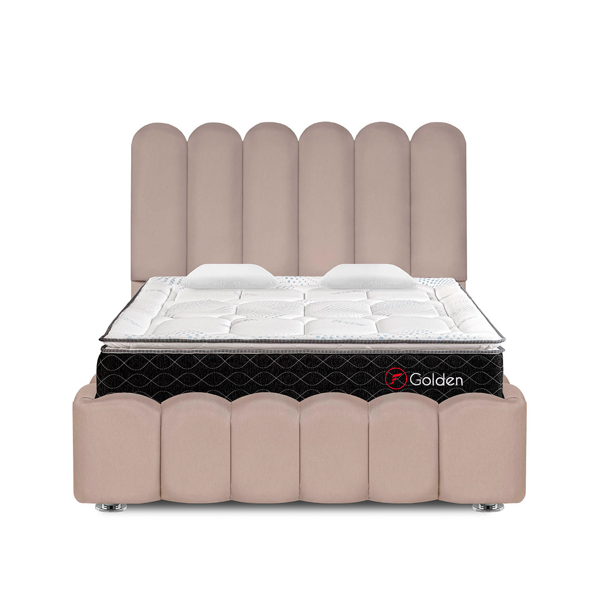 JUEGO DE DORMITORIO AMERICANO FORLI NUBE GOLDEN QUEEN - 3