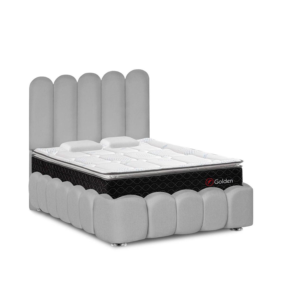 JUEGO DE DORMITORIO AMERICANO FORLI NUBE GOLDEN 2 PLAZAS - 1