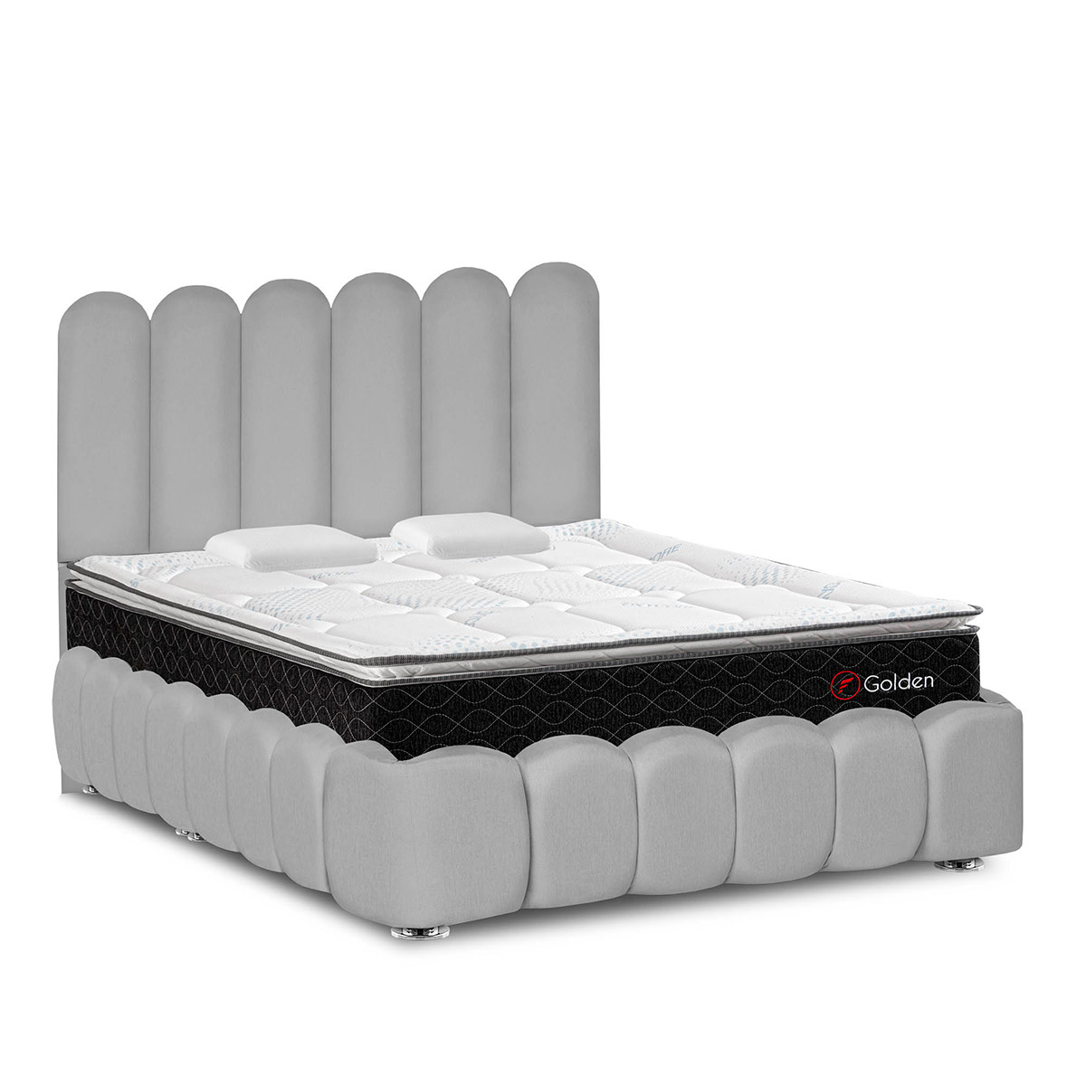 JUEGO DE DORMITORIO AMERICANO FORLI NUBE GOLDEN QUEEN - 1