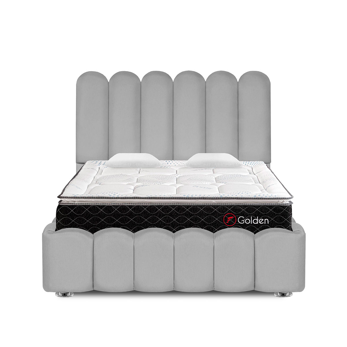 JUEGO DE DORMITORIO AMERICANO FORLI NUBE GOLDEN QUEEN - 3