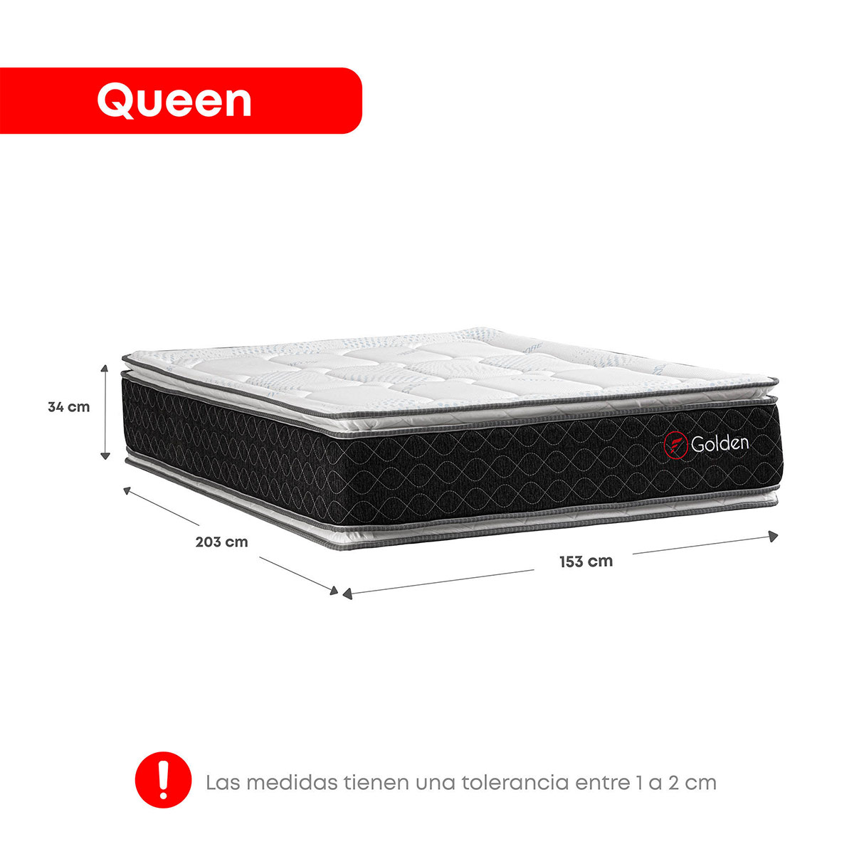 JUEGO DE DORMITORIO AMERICANO FORLI NUBE GOLDEN QUEEN - 8