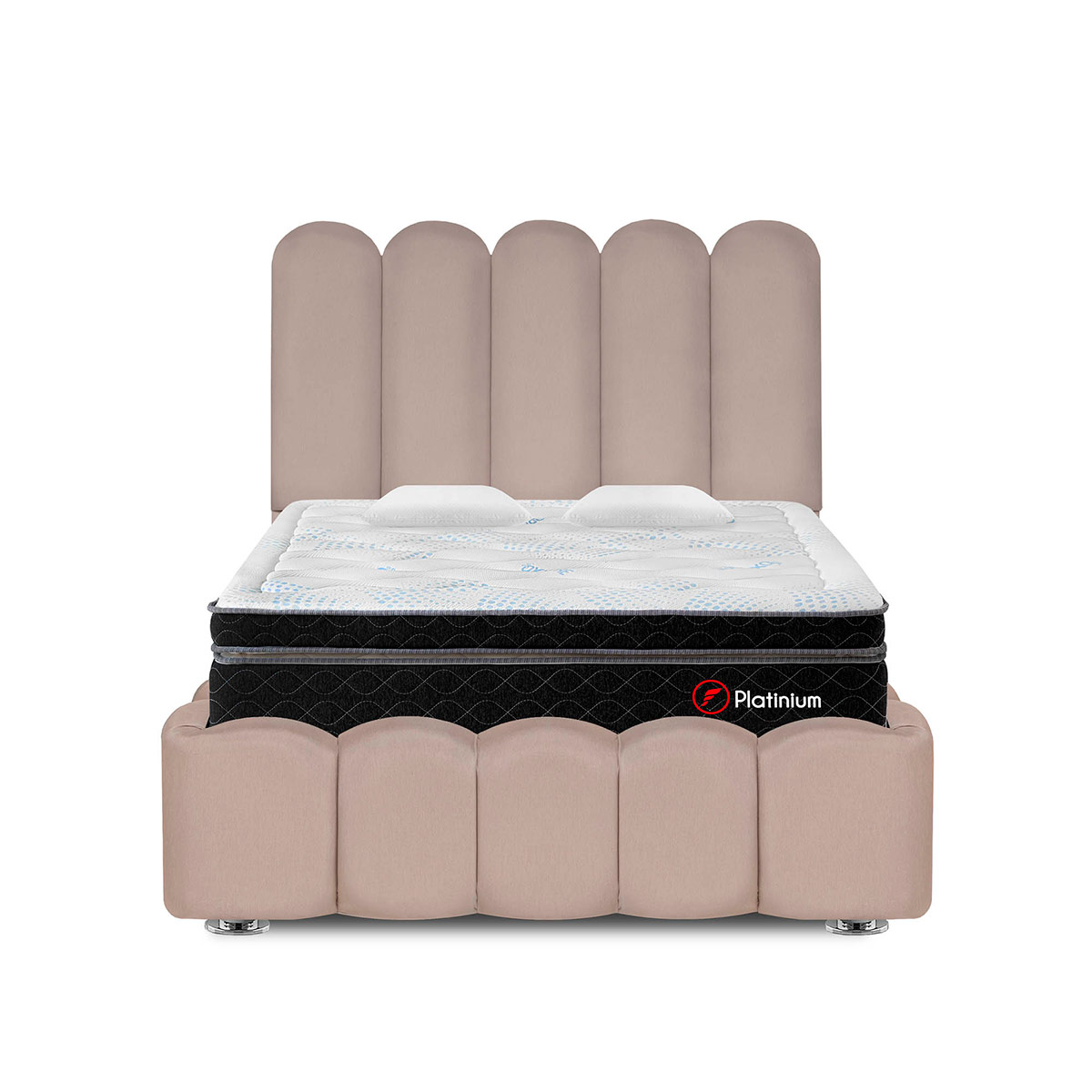 JUEGO DE DORMITORIO AMERICANO FORLI NUBE PLATINIUM 2 PLAZAS - 3