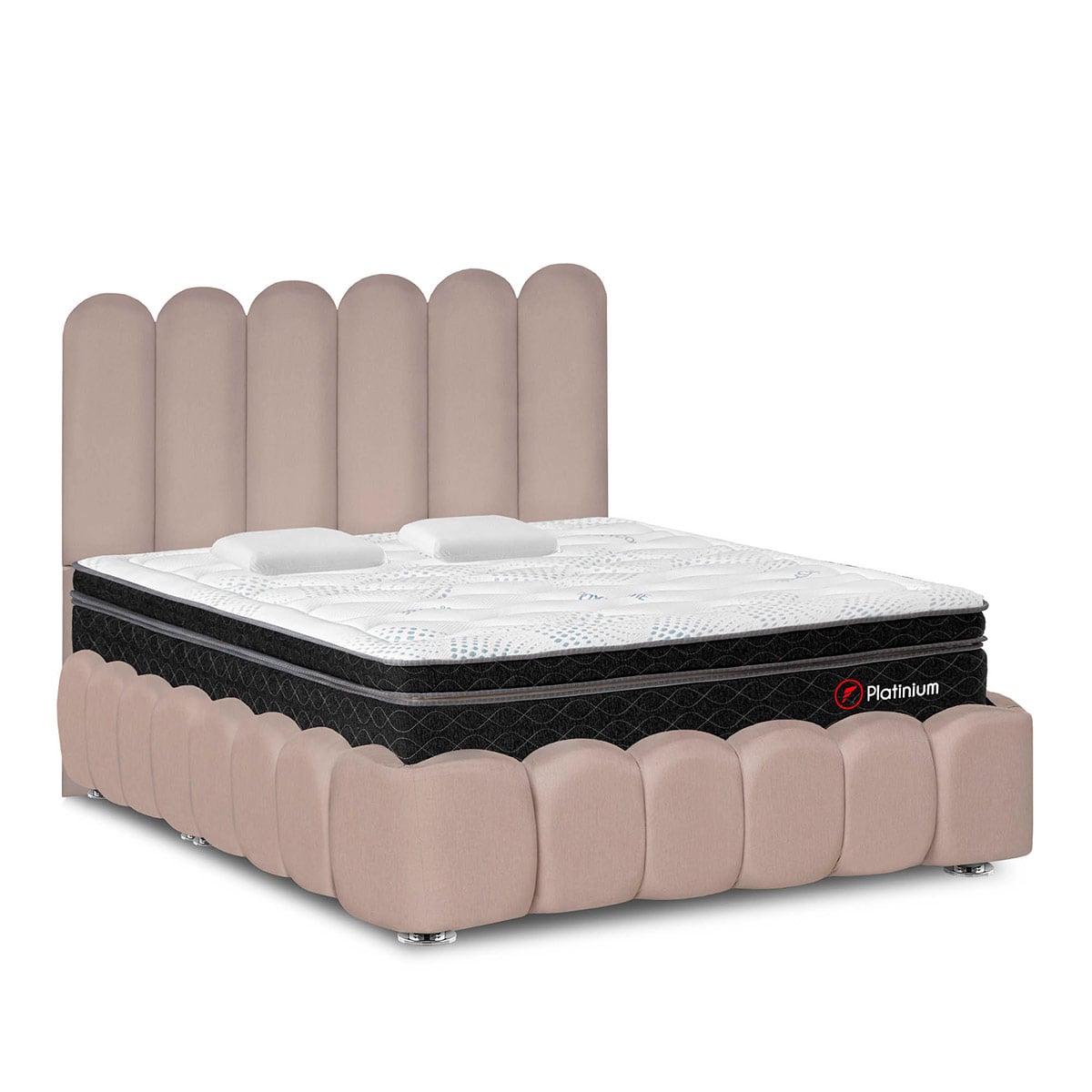 JUEGO DE DORMITORIO AMERICANO FORLI NUBE PLATINIUM QUEEN - 1