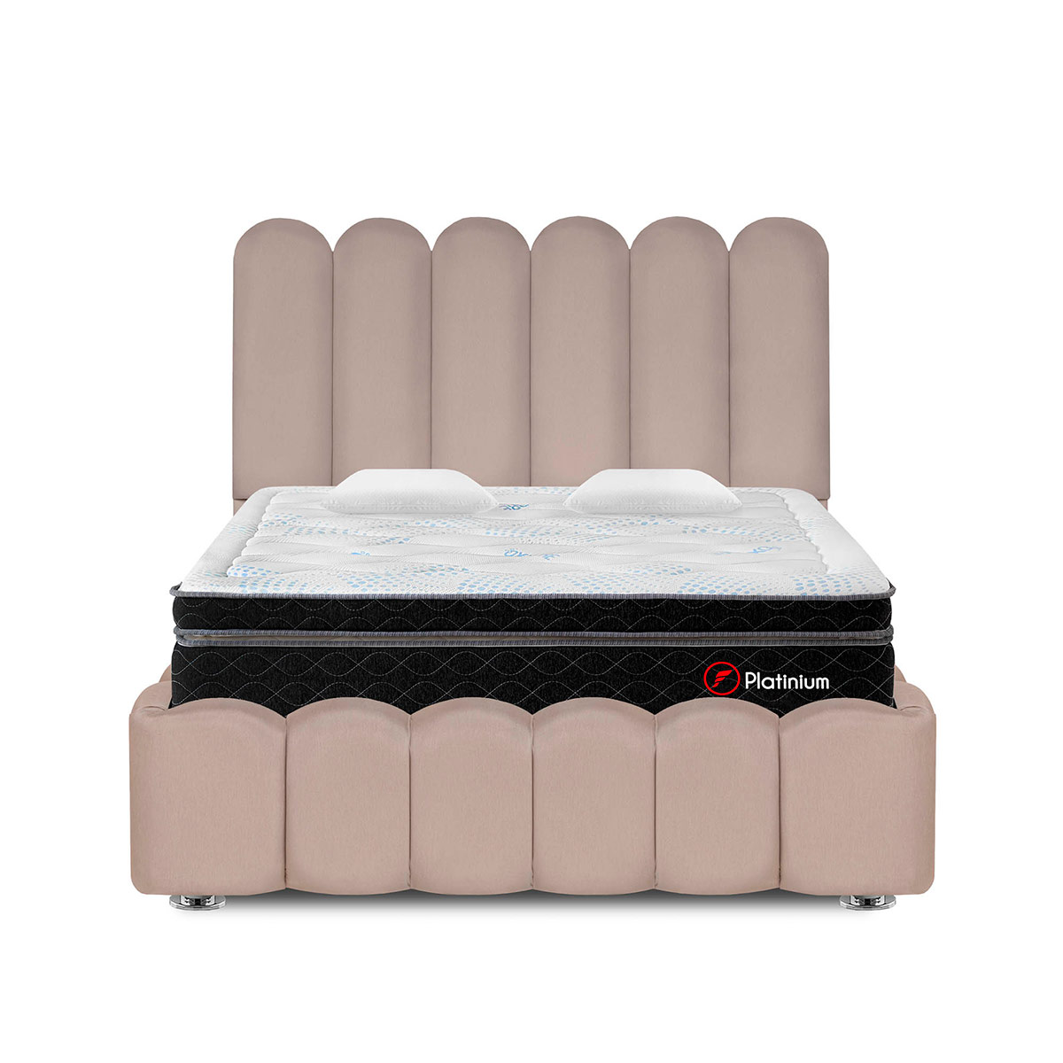JUEGO DE DORMITORIO AMERICANO FORLI NUBE PLATINIUM QUEEN - 3