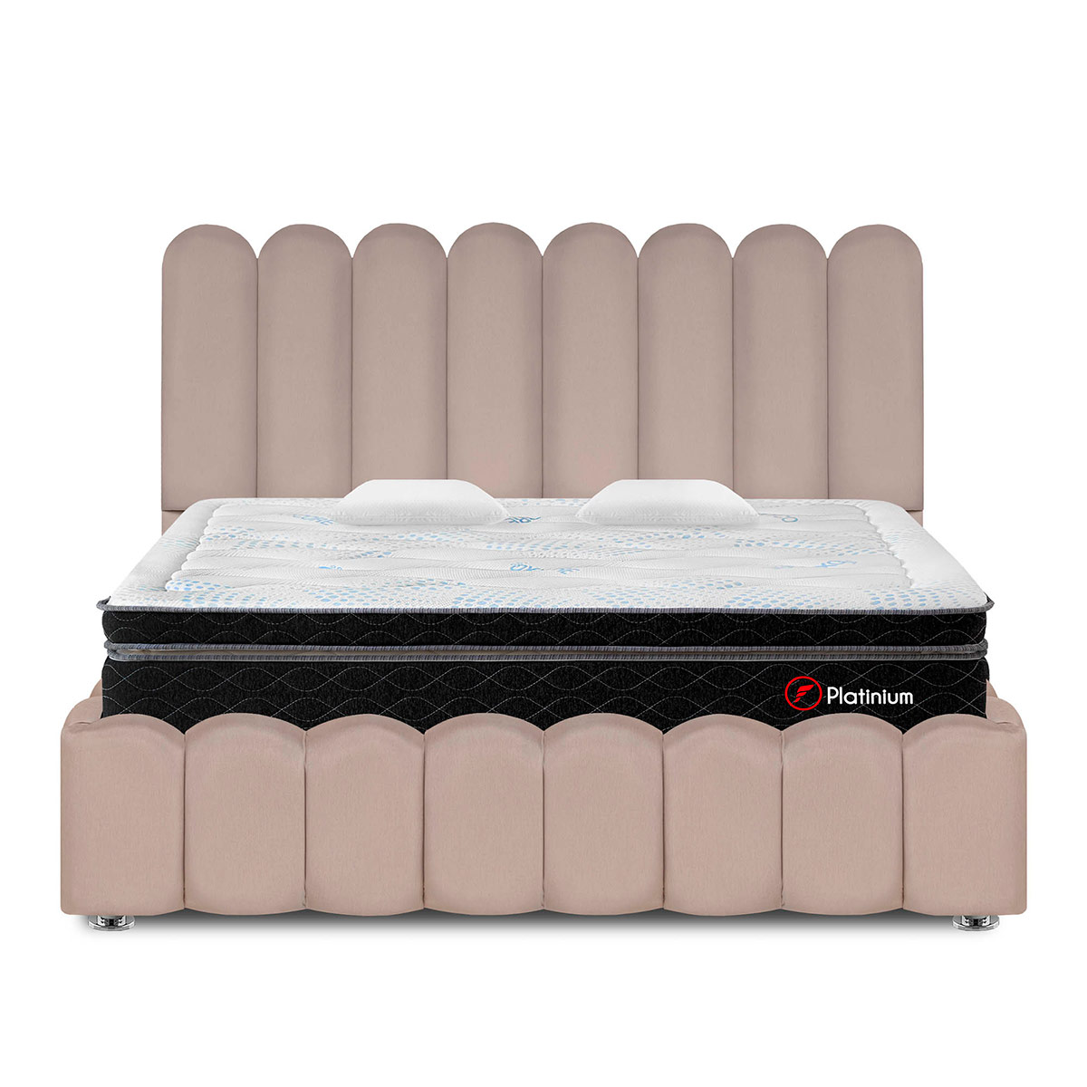 JUEGO DE DORMITORIO AMERICANO FORLI NUBE PLATINIUM KING - 3