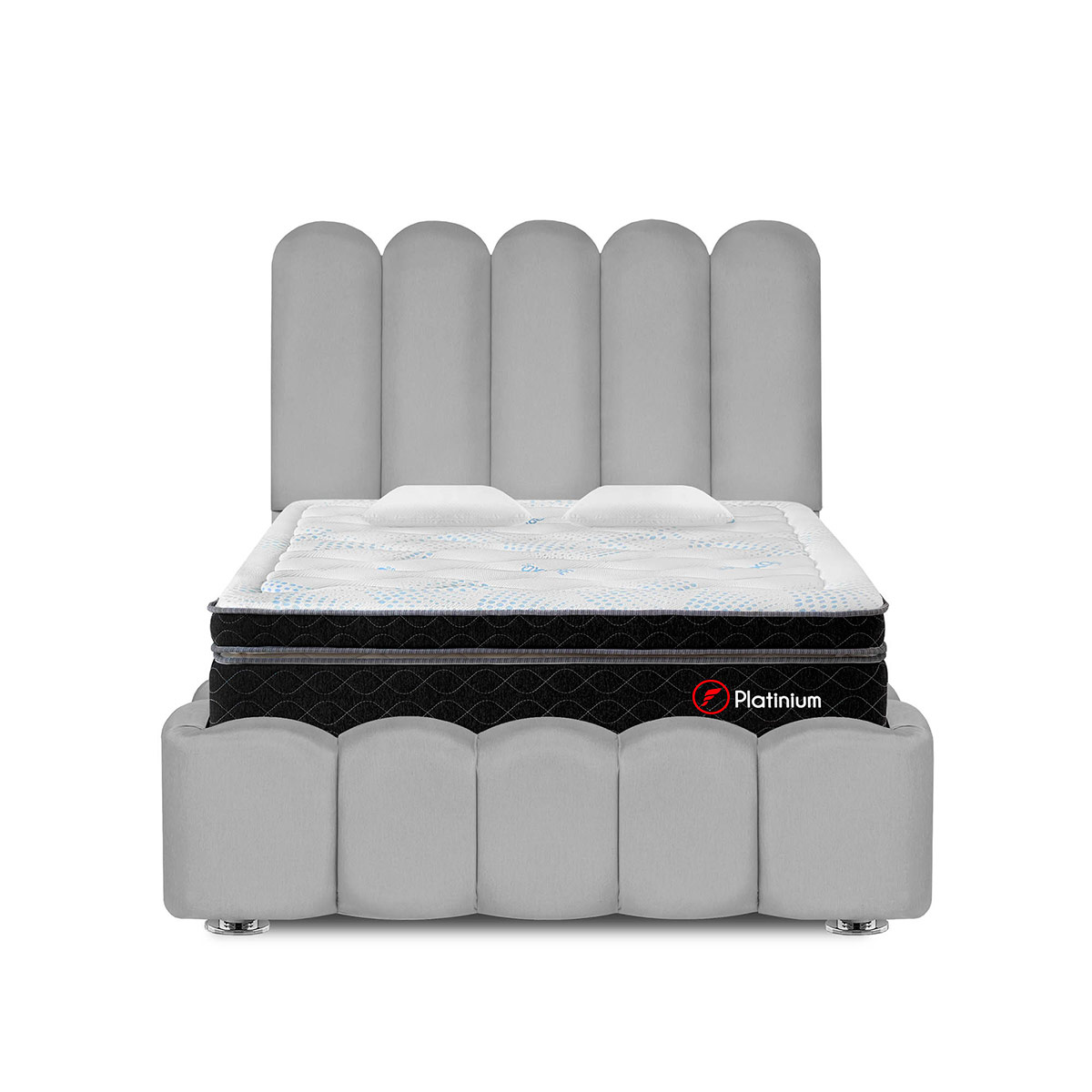 JUEGO DE DORMITORIO AMERICANO FORLI NUBE PLATINIUM 2 PLAZAS - 3