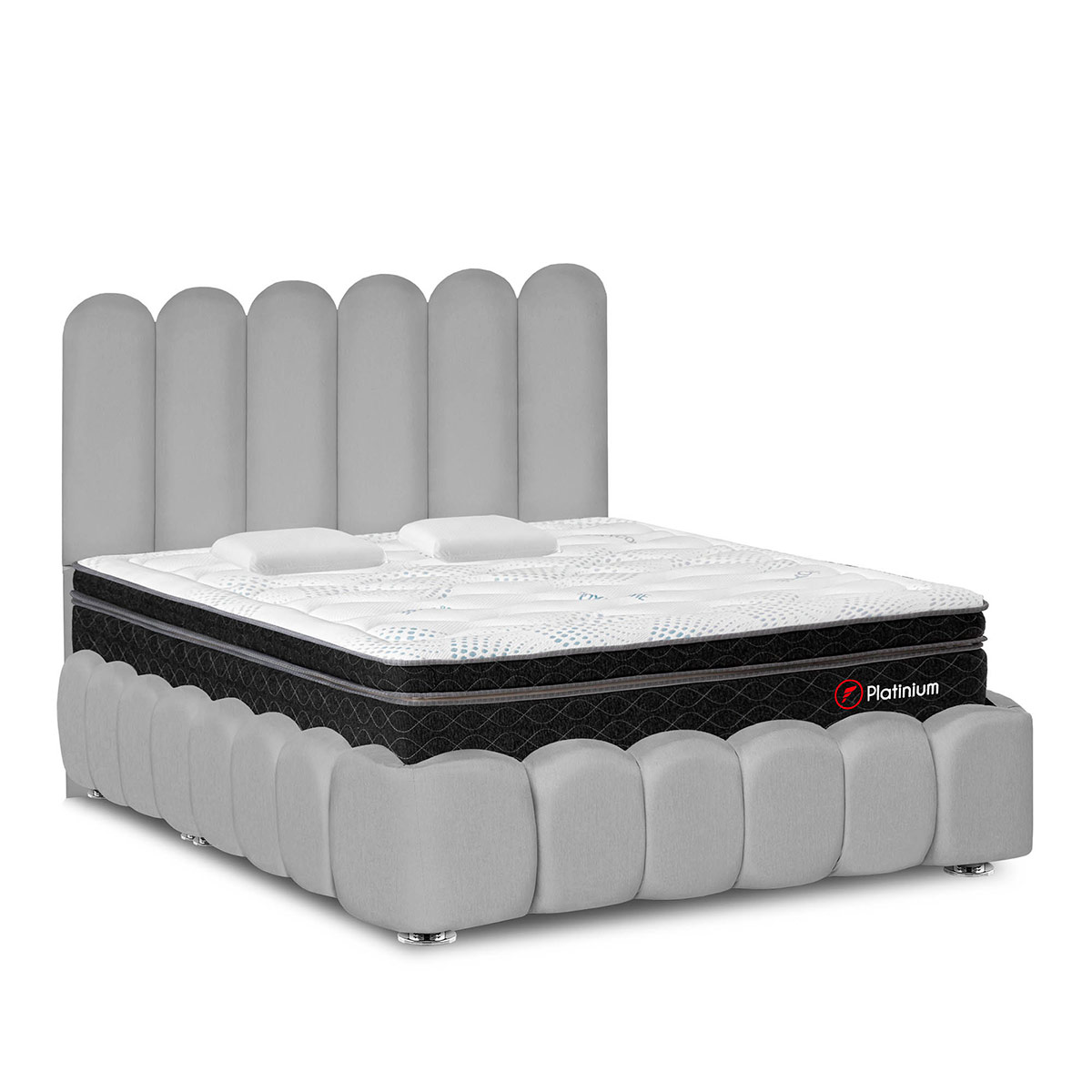 JUEGO DE DORMITORIO AMERICANO FORLI NUBE PLATINIUM QUEEN - 1