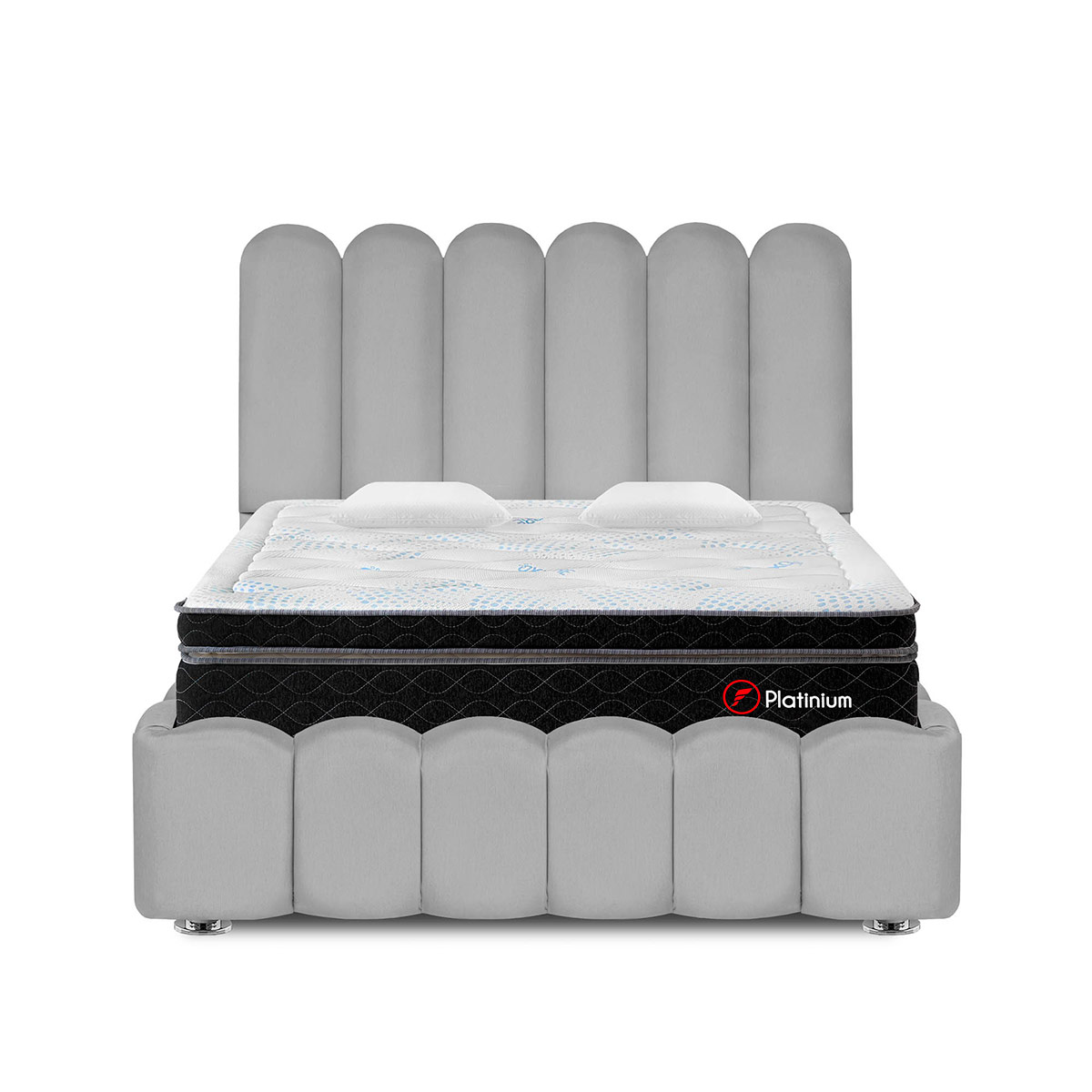 JUEGO DE DORMITORIO AMERICANO FORLI NUBE PLATINIUM QUEEN - 3