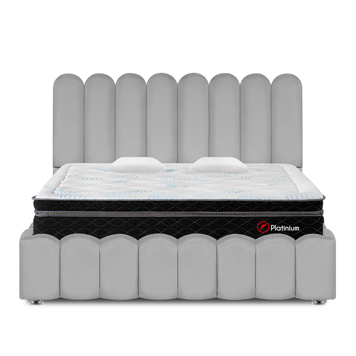 JUEGO DE DORMITORIO AMERICANO FORLI NUBE PLATINIUM KING - 3