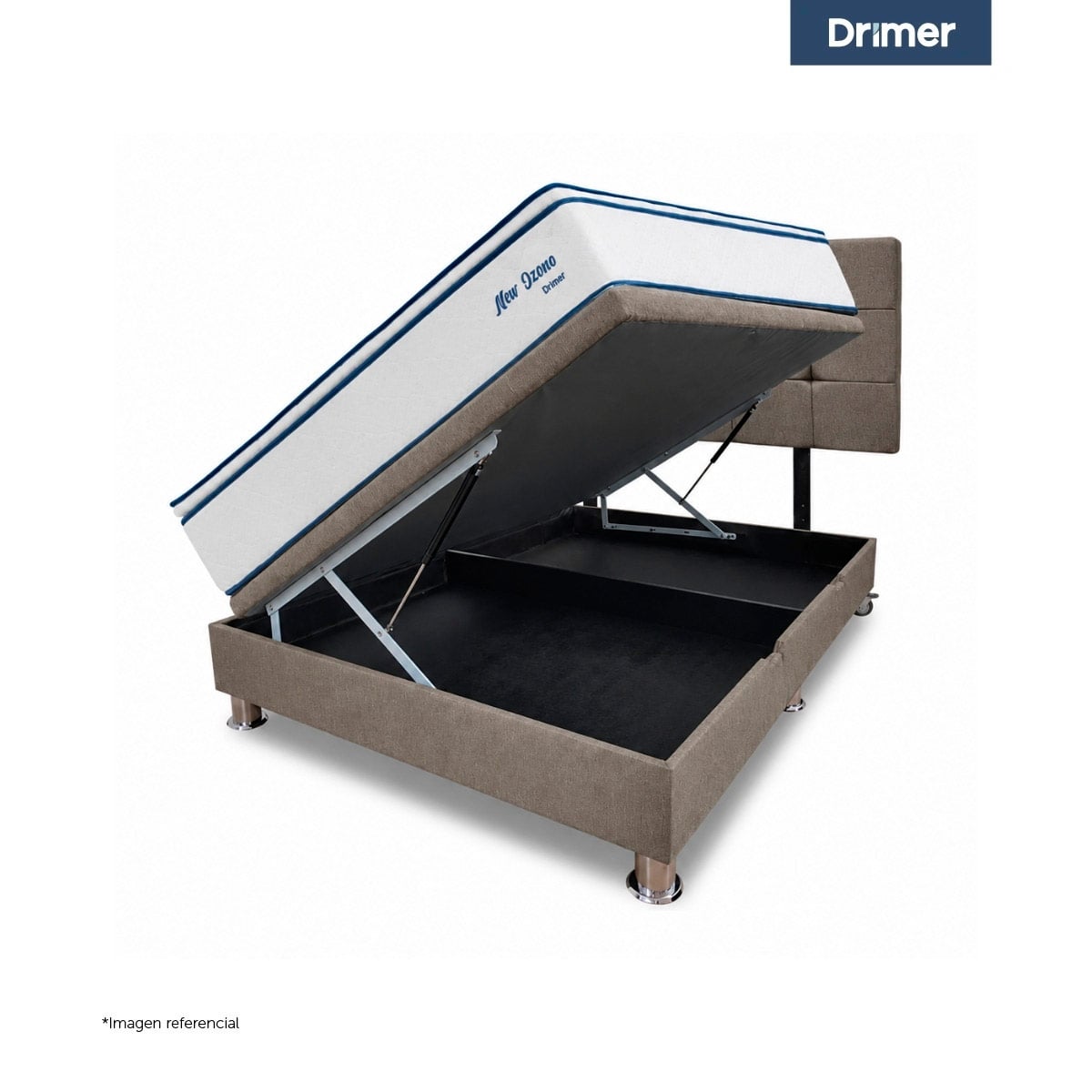 JUEGO DE DORMITORIO BOXET DRIMER NEW OZONO QUEEN BEIGE - 1