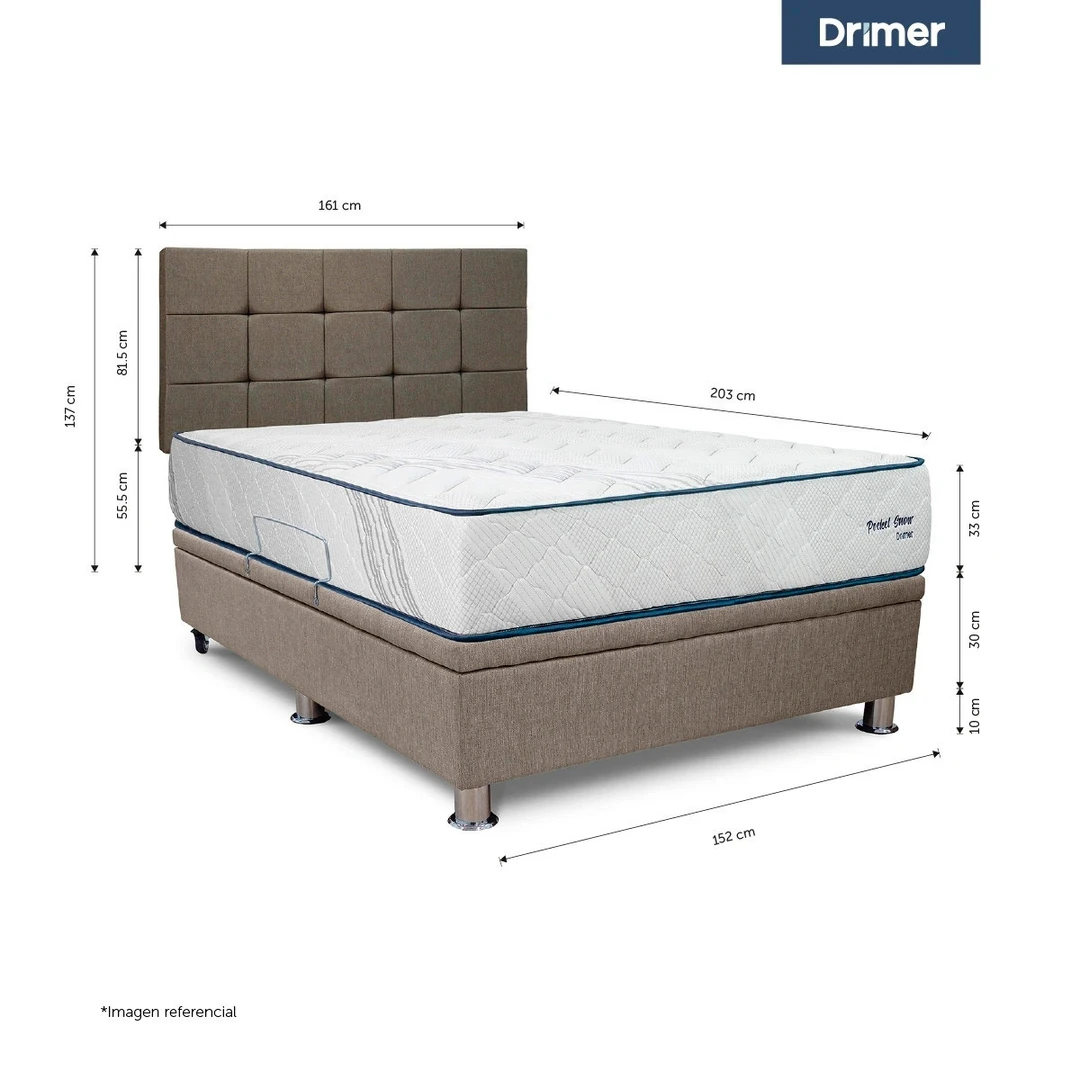 JUEGO DE DORMITORIO BOXET DRIMER NEW OZONO QUEEN BEIGE - 3