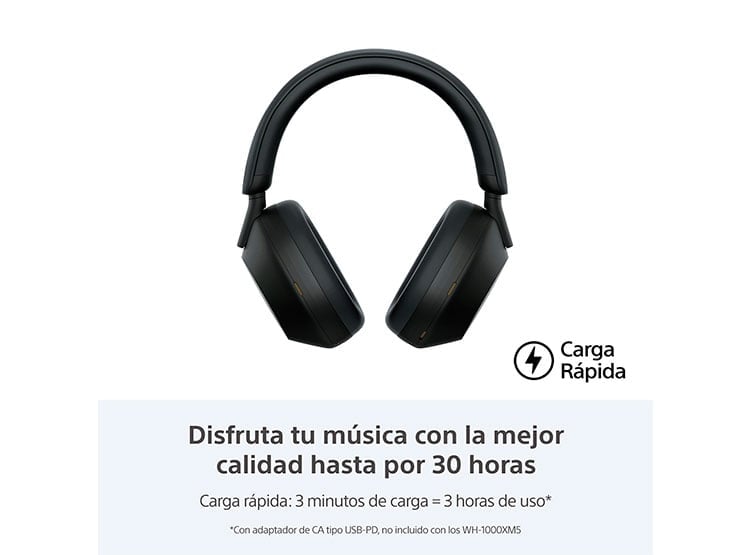 AUDÍFONOS SONY OVER-EAR WH-1000XM5 NOISE CANCELLING NEGRO - 2