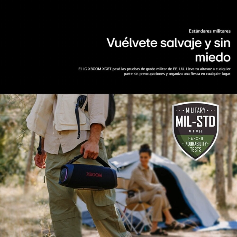 PARLANTE BLUETOOTH LG XBOOM GO XG8T CON CERTIFICACIÓN MILITAR 120W - 5