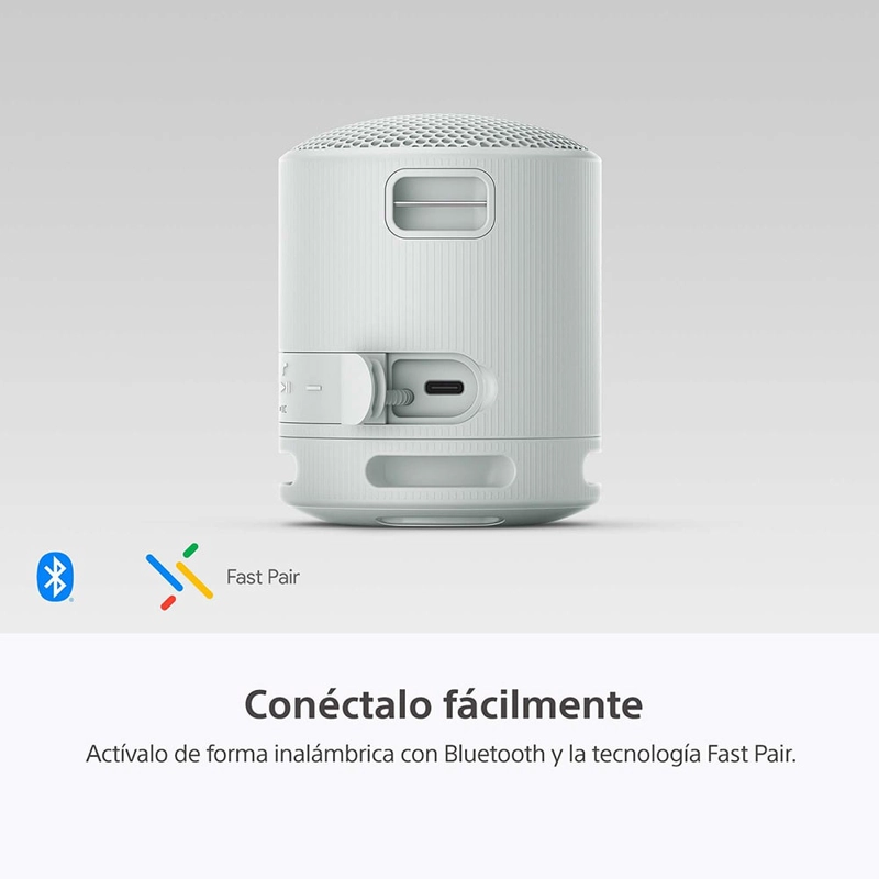 PARLANTE SONY PORTÁTIL SRS-XB100 BLUETOOTH WATERPROOF GRIS - 2
