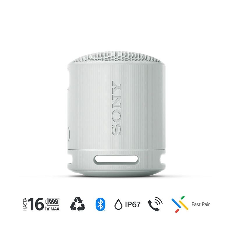 PARLANTE SONY PORTÁTIL SRS-XB100 BLUETOOTH WATERPROOF GRIS - 3