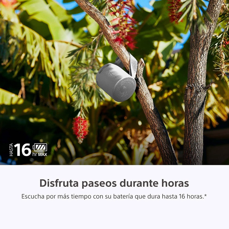 PARLANTE SONY PORTÁTIL SRS-XB100 BLUETOOTH WATERPROOF GRIS - 5