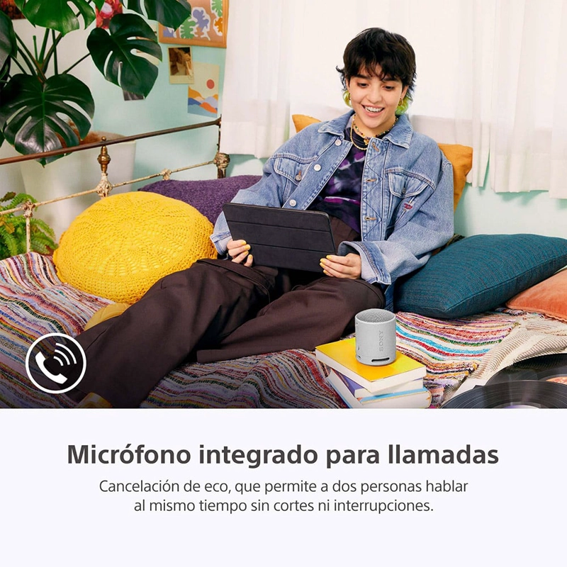 PARLANTE SONY PORTÁTIL SRS-XB100 BLUETOOTH WATERPROOF GRIS - 7