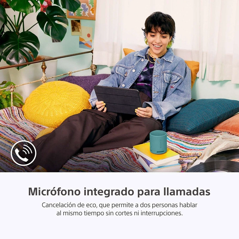 PARLANTE SONY PORTÁTIL SRS-XB100 BLUETOOTH WATERPROOF AZUL - 7
