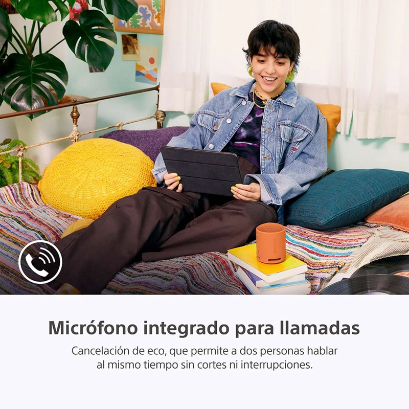 PARLANTE SONY PORTÁTIL SRS-XB100 BLUETOOTH WATERPROOF NARANJA - 7