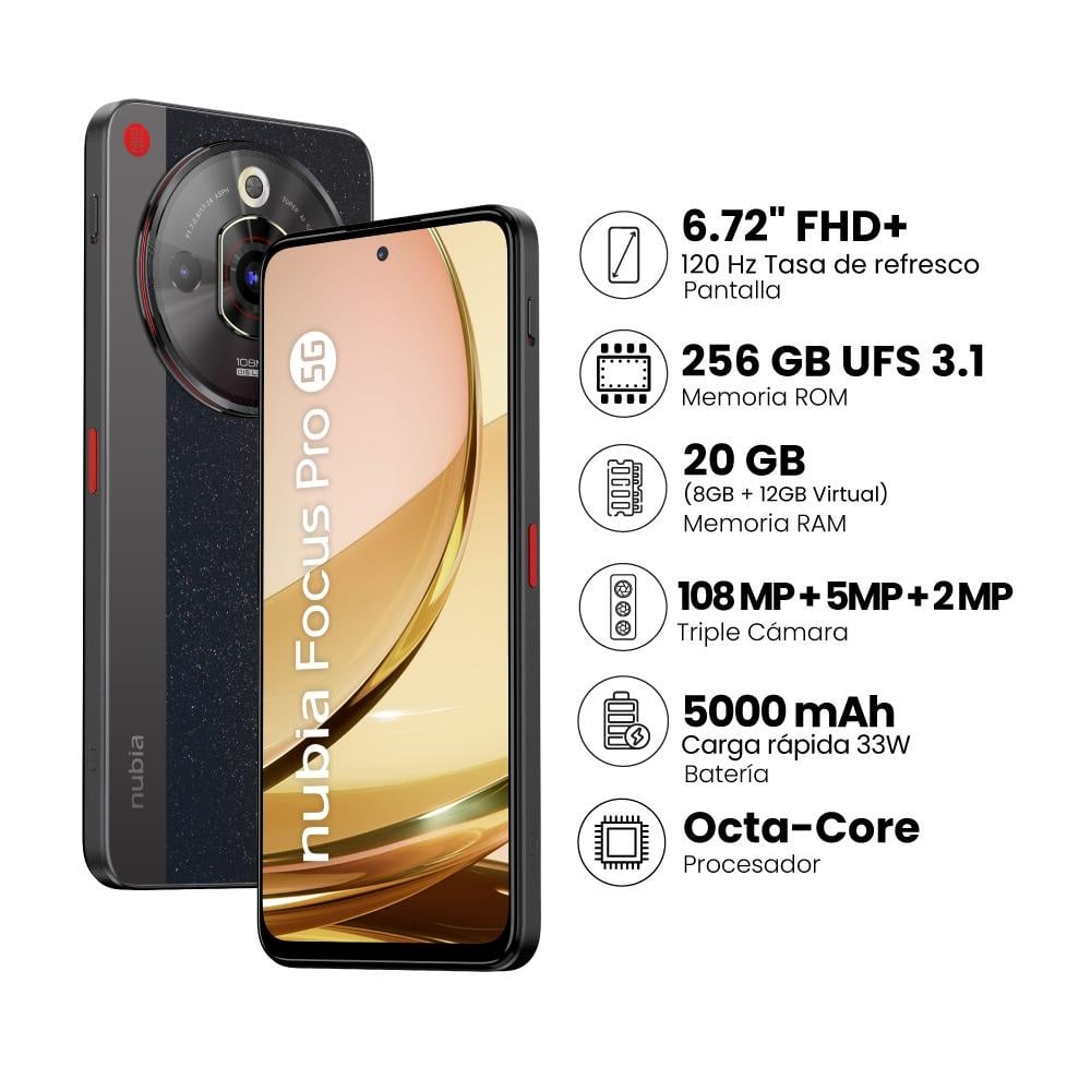 CELULAR ZTE NUBIA FOCUS PRO 5G 256 GB - 1