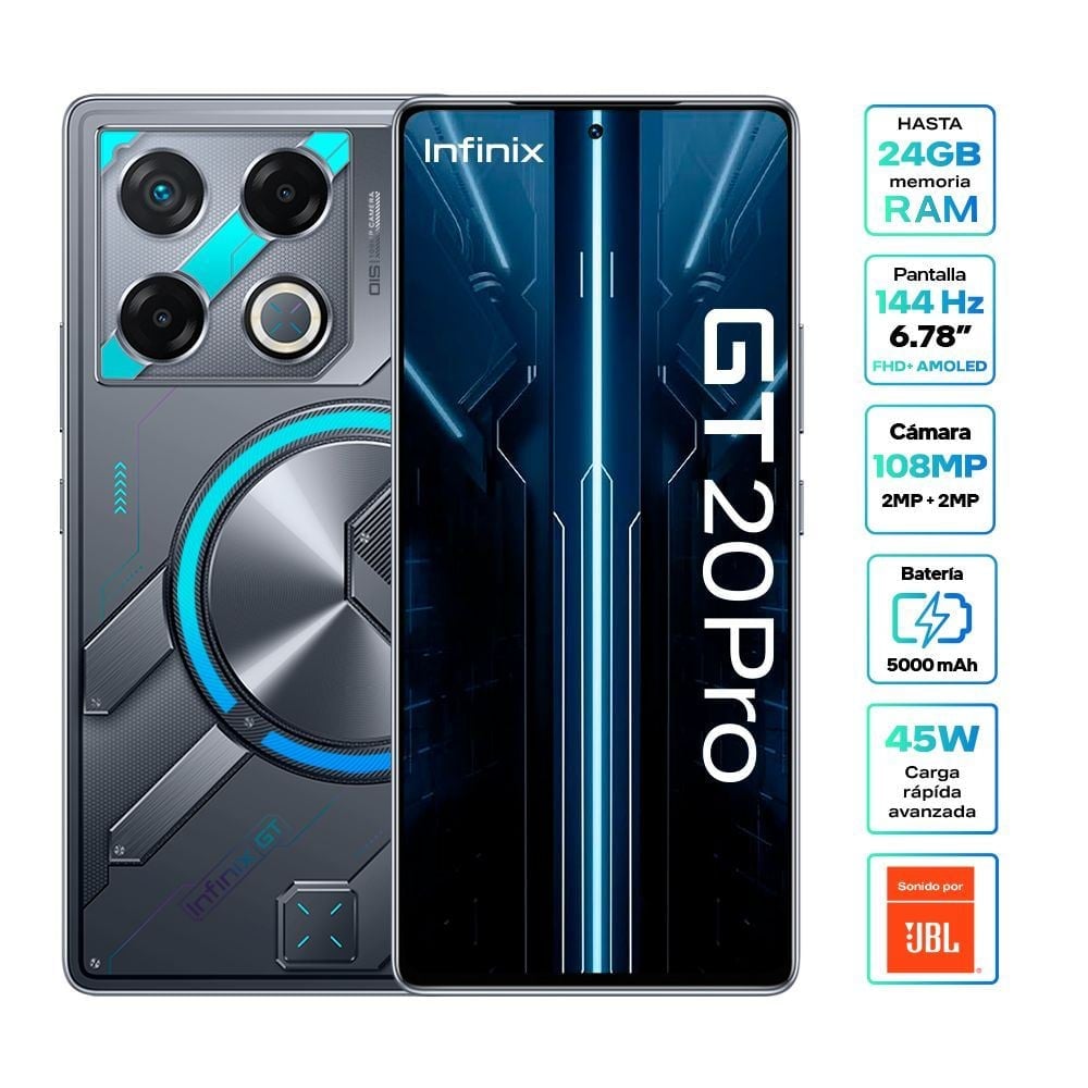 CELULAR INFINIX GT 20 PRO X6871 256GB 24GB RAM 108 MP 6.78” + 2MP 