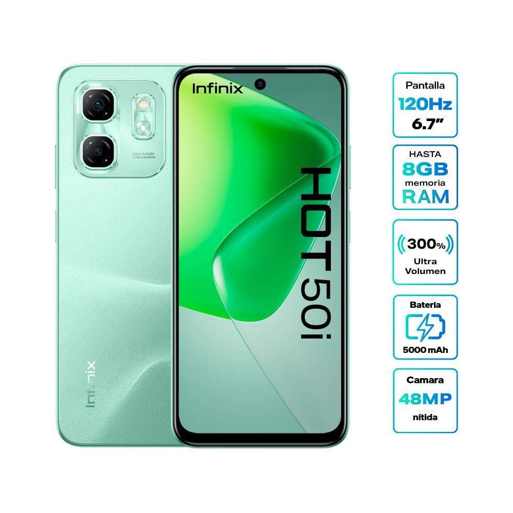 CELULAR INFINIX 50I X6531 256GB 8GB DS 48 MP + IA CAM 6.7